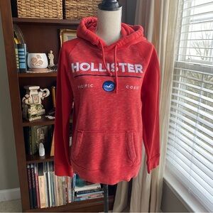 Hollister Red Hoodie Small EUC